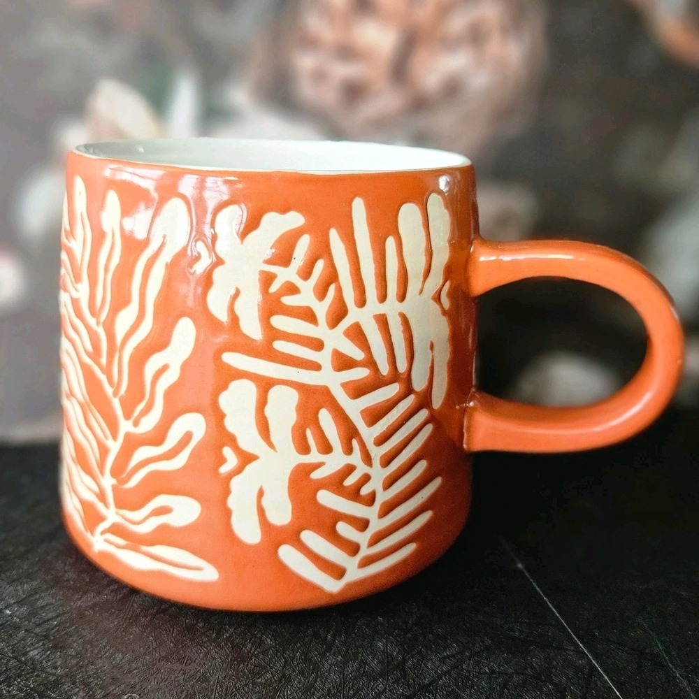 Danica Studio Entwined Imprint‎ Coffee Mug 14oz Stoneware - Burnt Orange